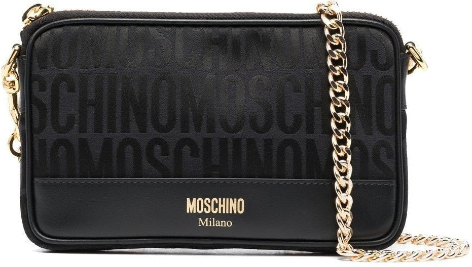 Moschino Women's Logo-Detail Shoulder Bag in Black | 74108268A1555 Color Black