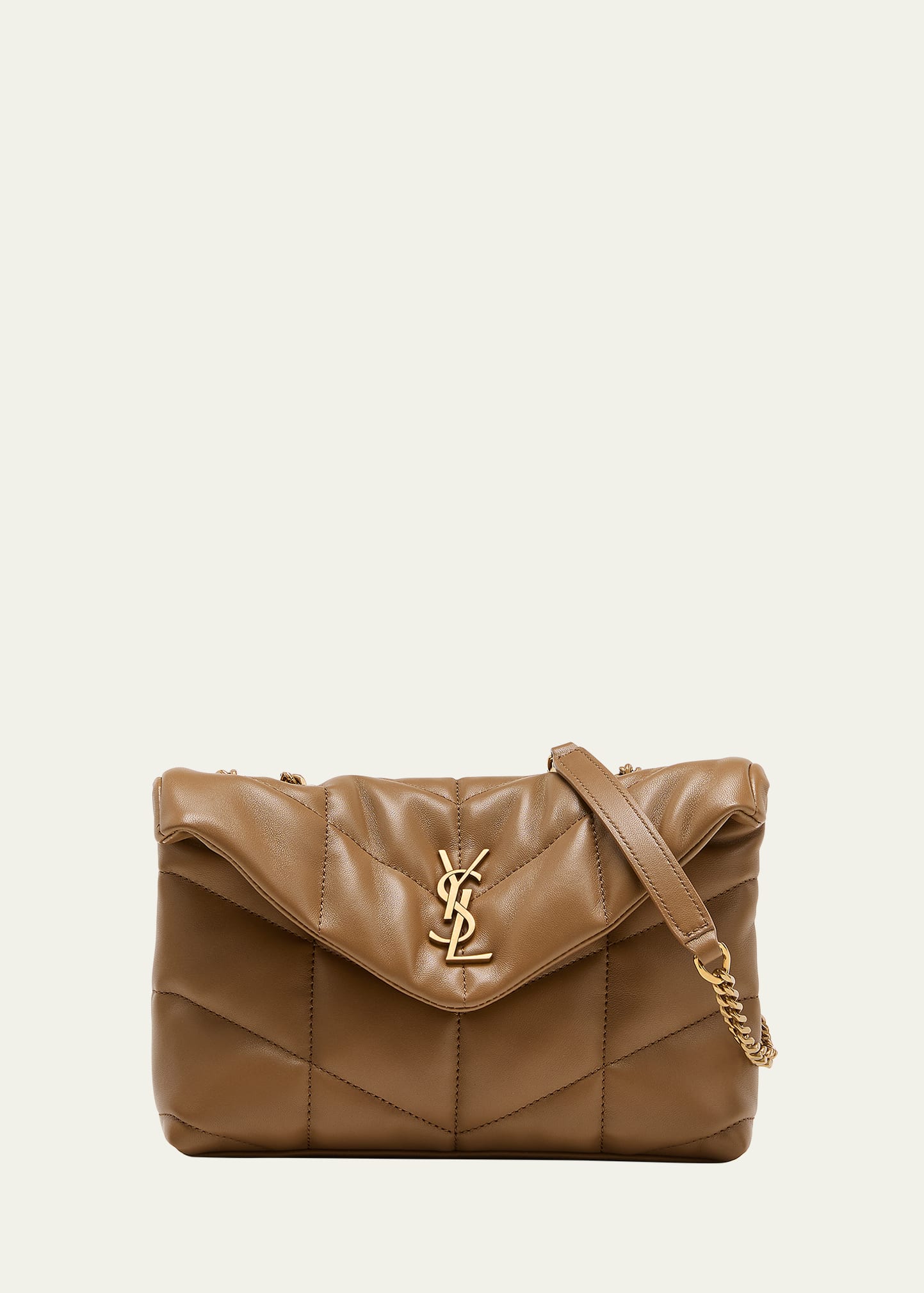 Saint Laurent Lou Puffer Toy YSL Shoulder Bag in Quilted Leather