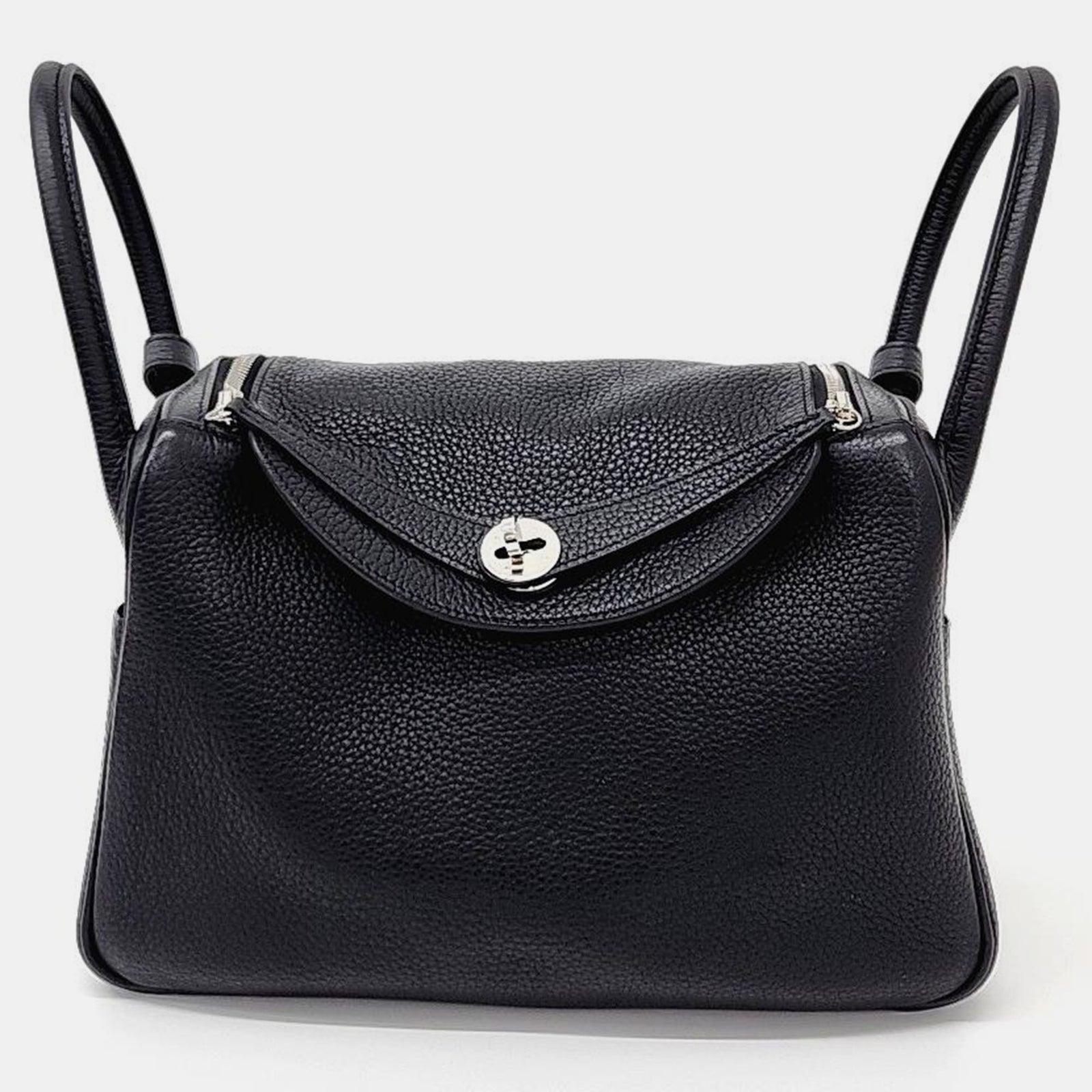 Herm?s Sac Lindy 30 en cuir noir