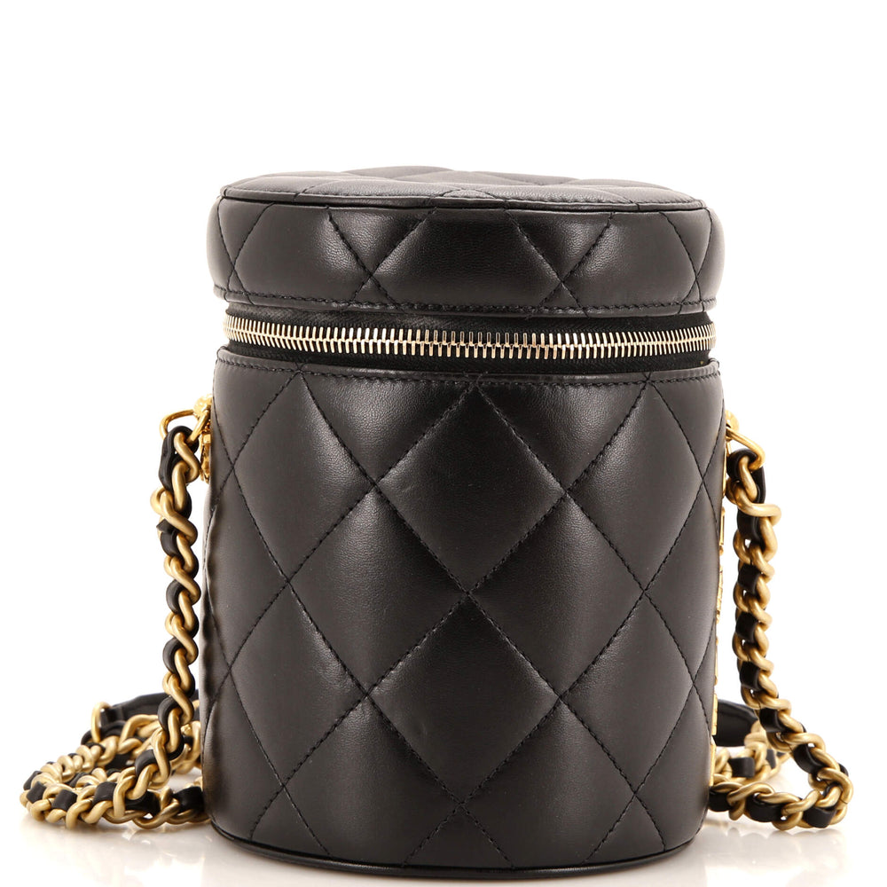 CHANEL Side Note Vanity Case Quilted Lambskin Small