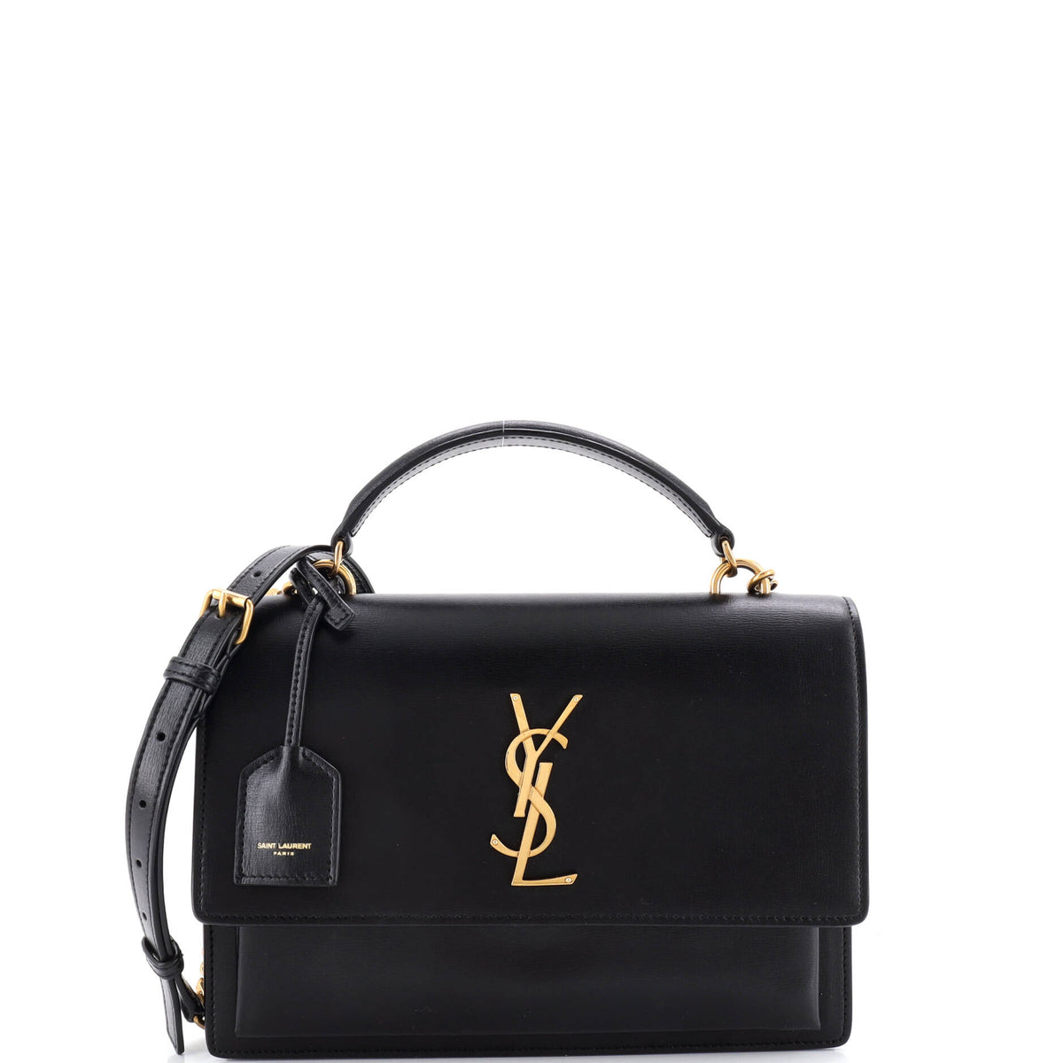 Saint Laurent Sunset Top Handle Shoulder Bag Leather Medium