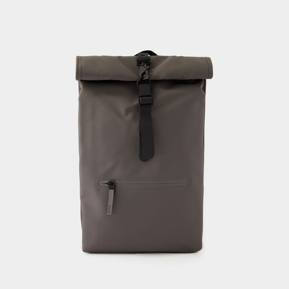 Rains Water-Repellent Rolltop Rucksack in Grigio | 13320