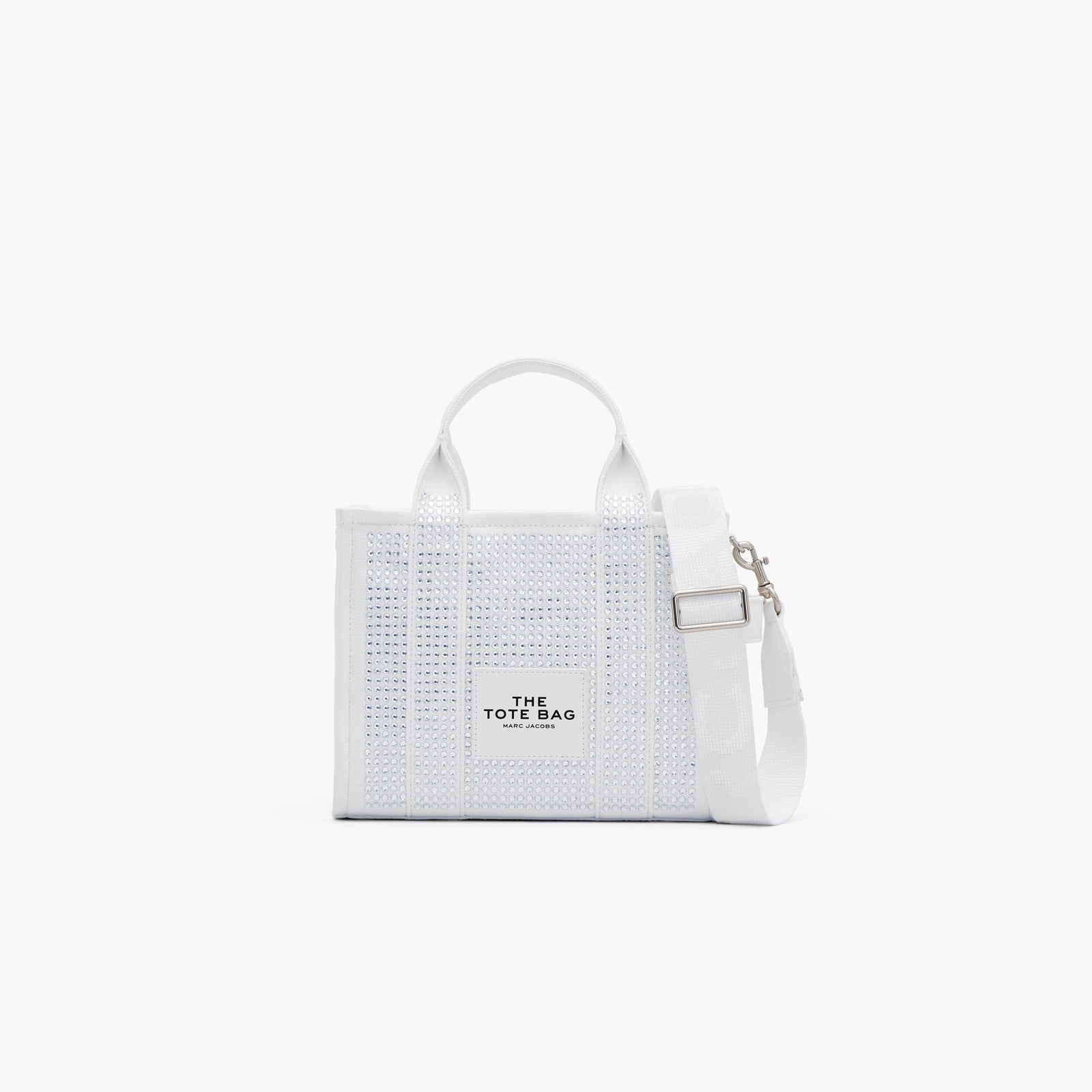 Marc Jacobs The Crystal Canvas Small Tote Bag in White Crystal