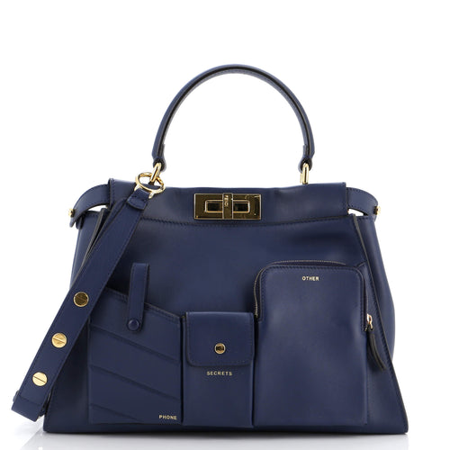 FENDI Peekaboo Utility Bag Leather Regular