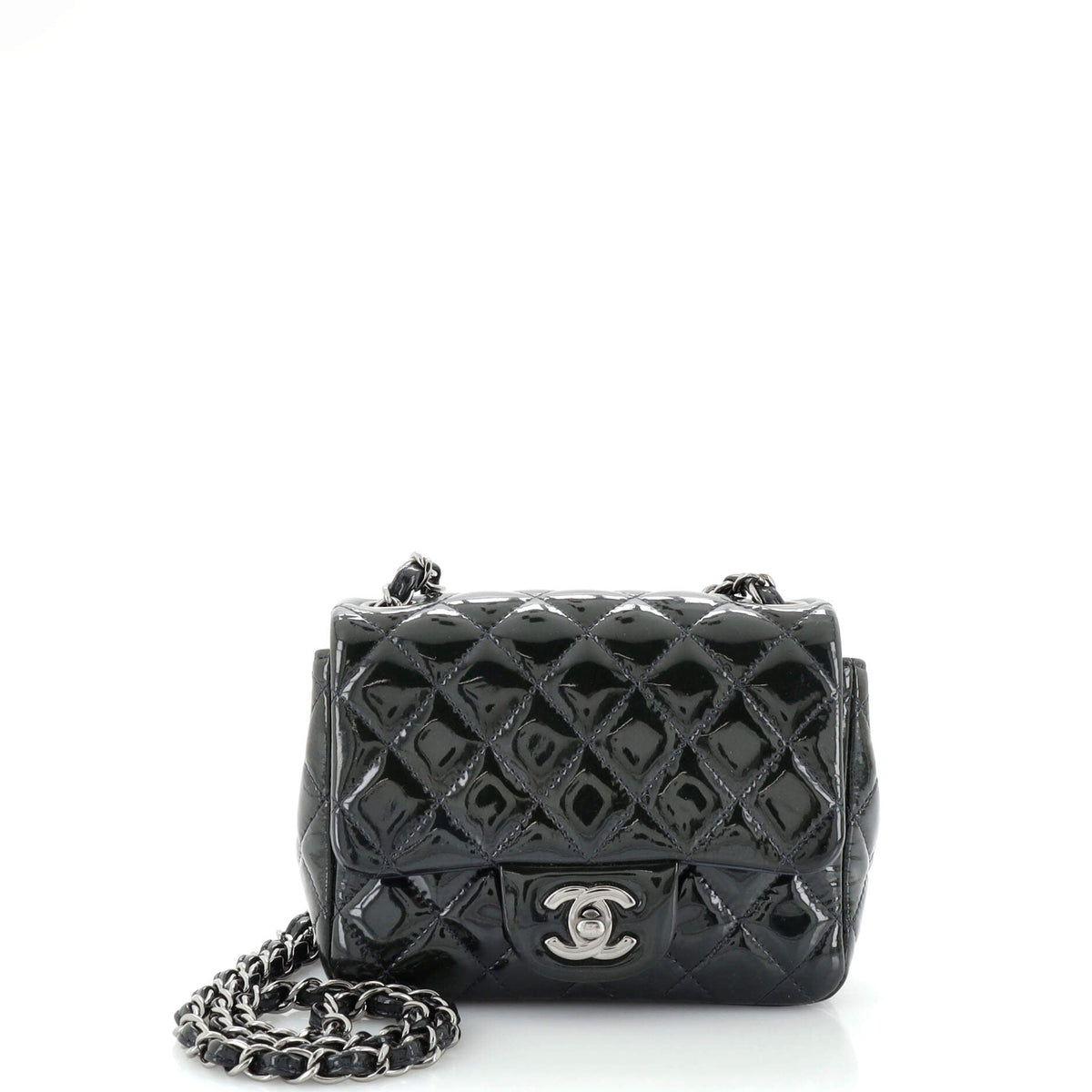 Chanel CHANEL Square Classic Single Flap Bag Quilted Caviar Mini