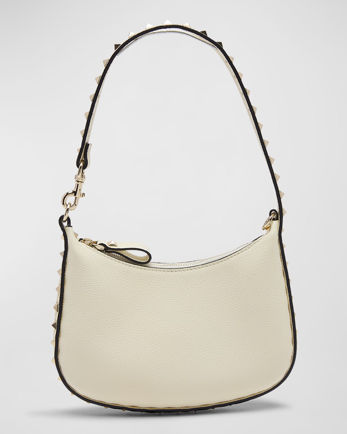 Valentino Rockstud Grain Leather Hobo Bag