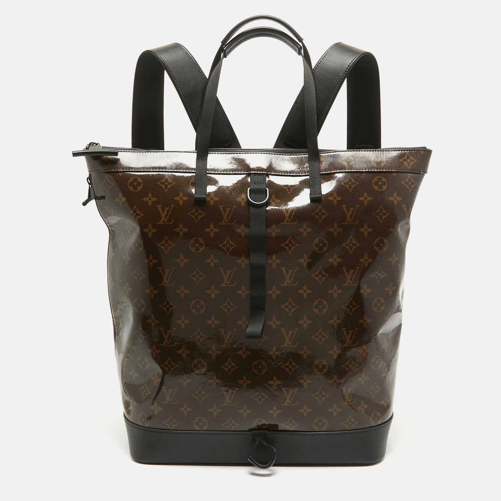 Louis Vuitton Tote aus Canvas mit Reißverschluss und Monogramm-Glasur