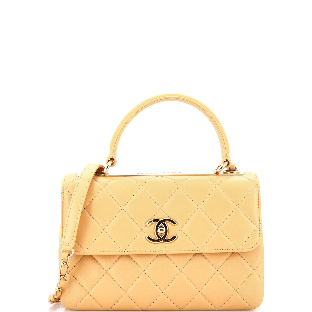 Chanel CHANEL Trendy CC Top Handle Bag Quilted Lambskin Small