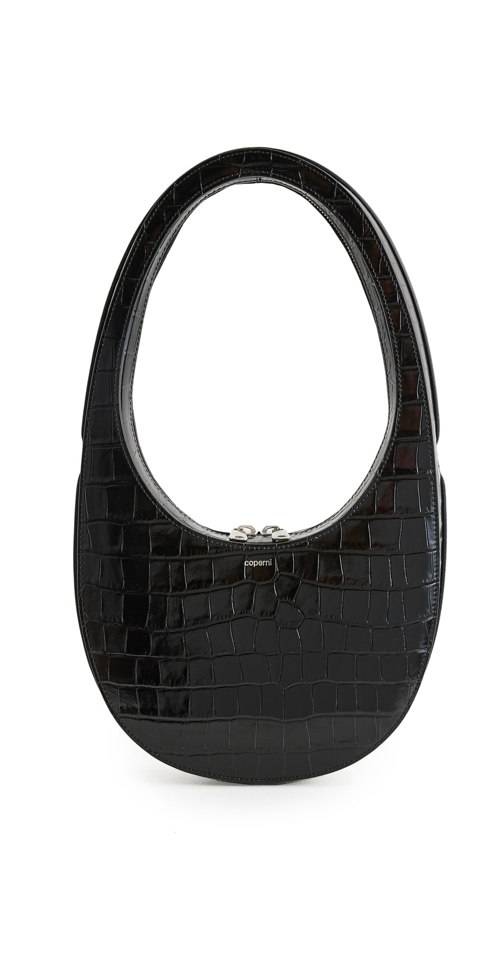 Sac à bandoulière Croco Swipe Noir Taille unique