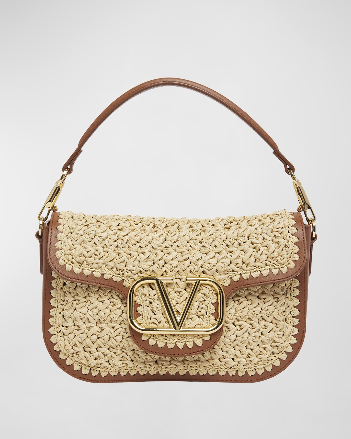 Valentino Alltime VLOGO Flap Crochet Shoulder Bag