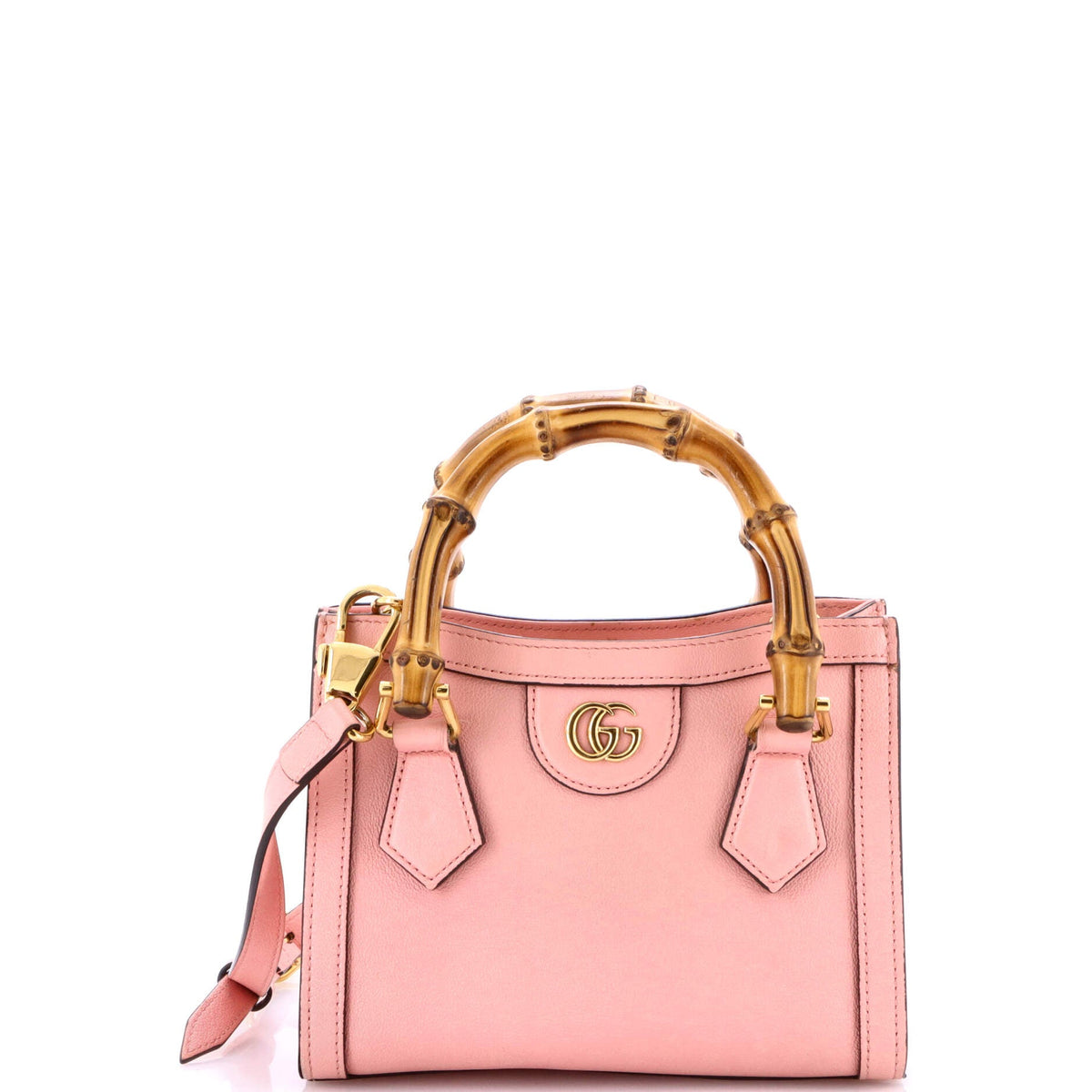 Gucci GUCCI Diana NM Bamboo Handle Tote Leather Mini