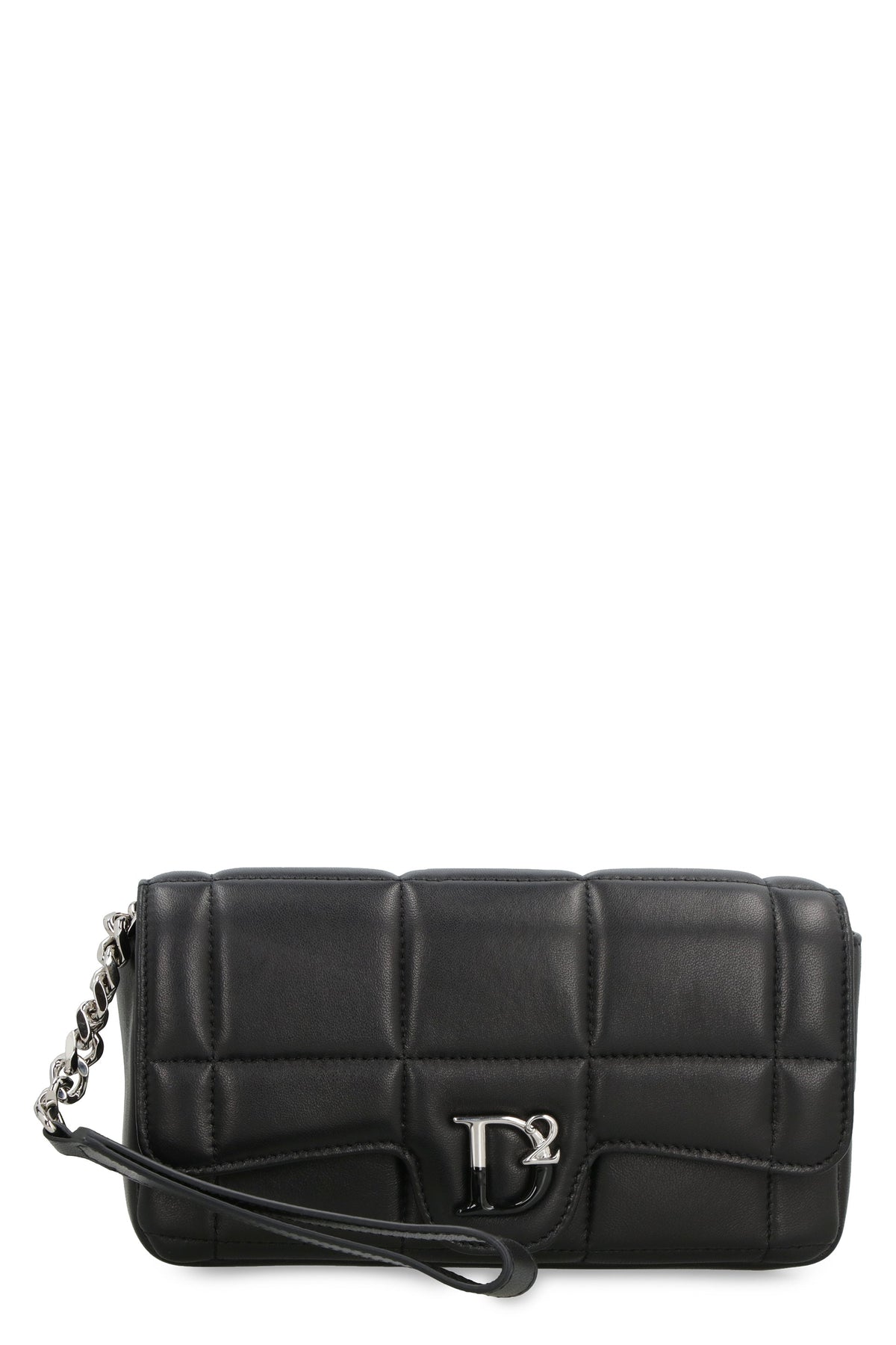 Dsquared2 Women's D2 Statement Leather Clutch in Black | CLW002918906790 Color M802