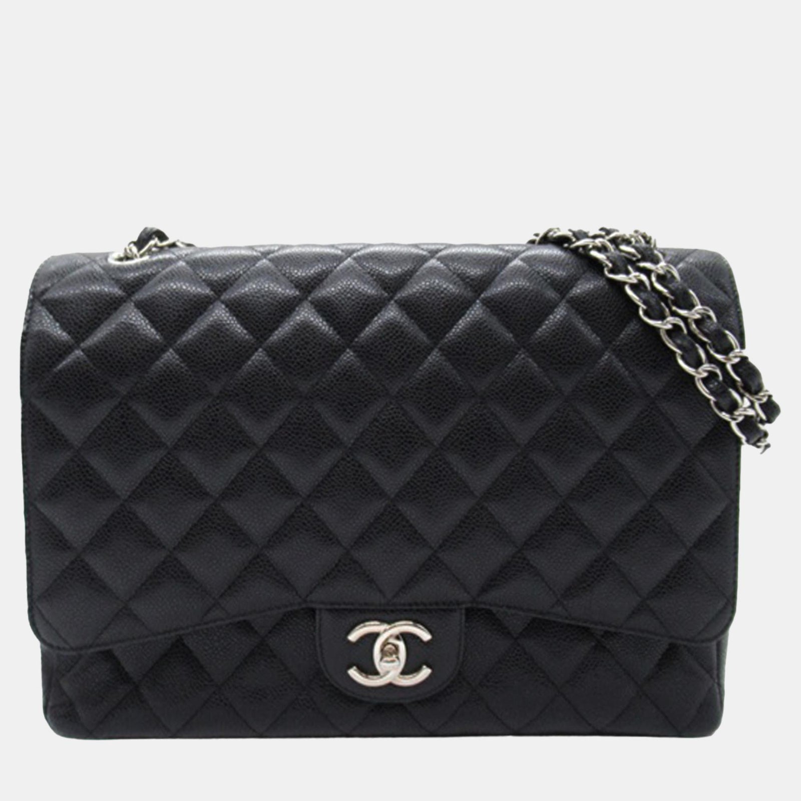 Chanel Black Maxi Classic Caviar Double Flap