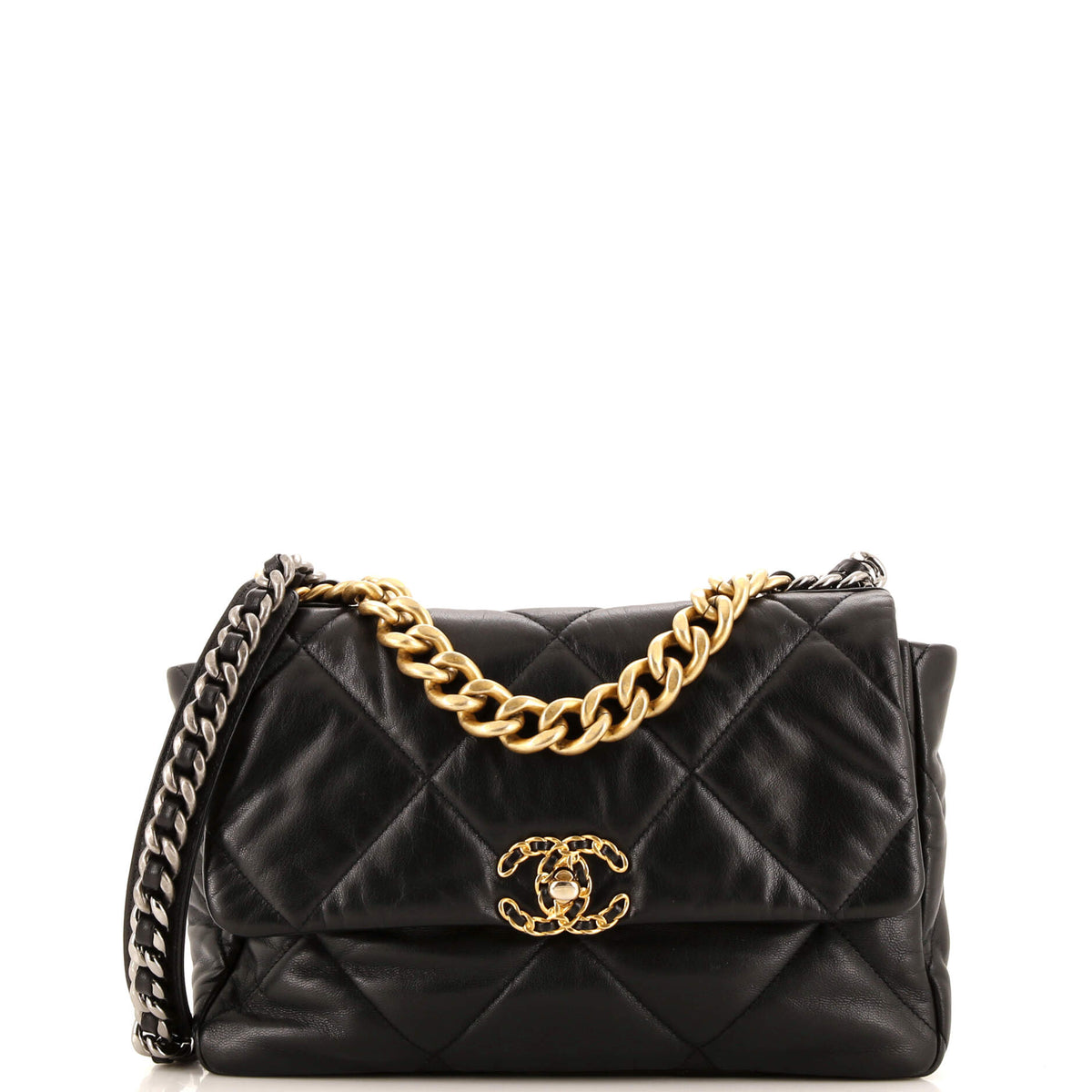 Chanel CHANEL 19 Flap Bag Quilted Leather Large