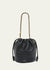 x Paula's Ibiza Flamenco Bucket Bag aus Nappaleder mit Kette