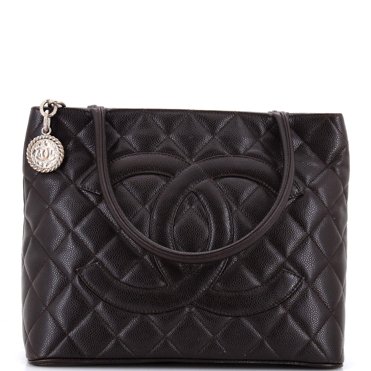 Chanel CHANEL Medallion Tote Quilted Caviar