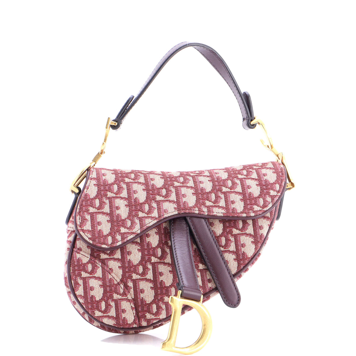 Christian Dior Saddle Handbag Oblique Canvas Mini