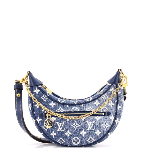 Loop Handbag Monogram Jacquard Denim