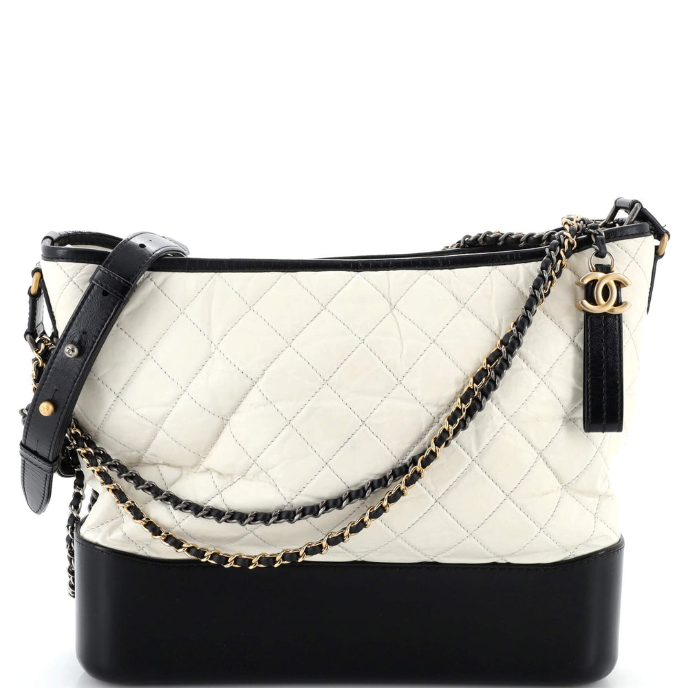 CHANEL Gabrielle Hobo Quilted Aged Calfskin Large