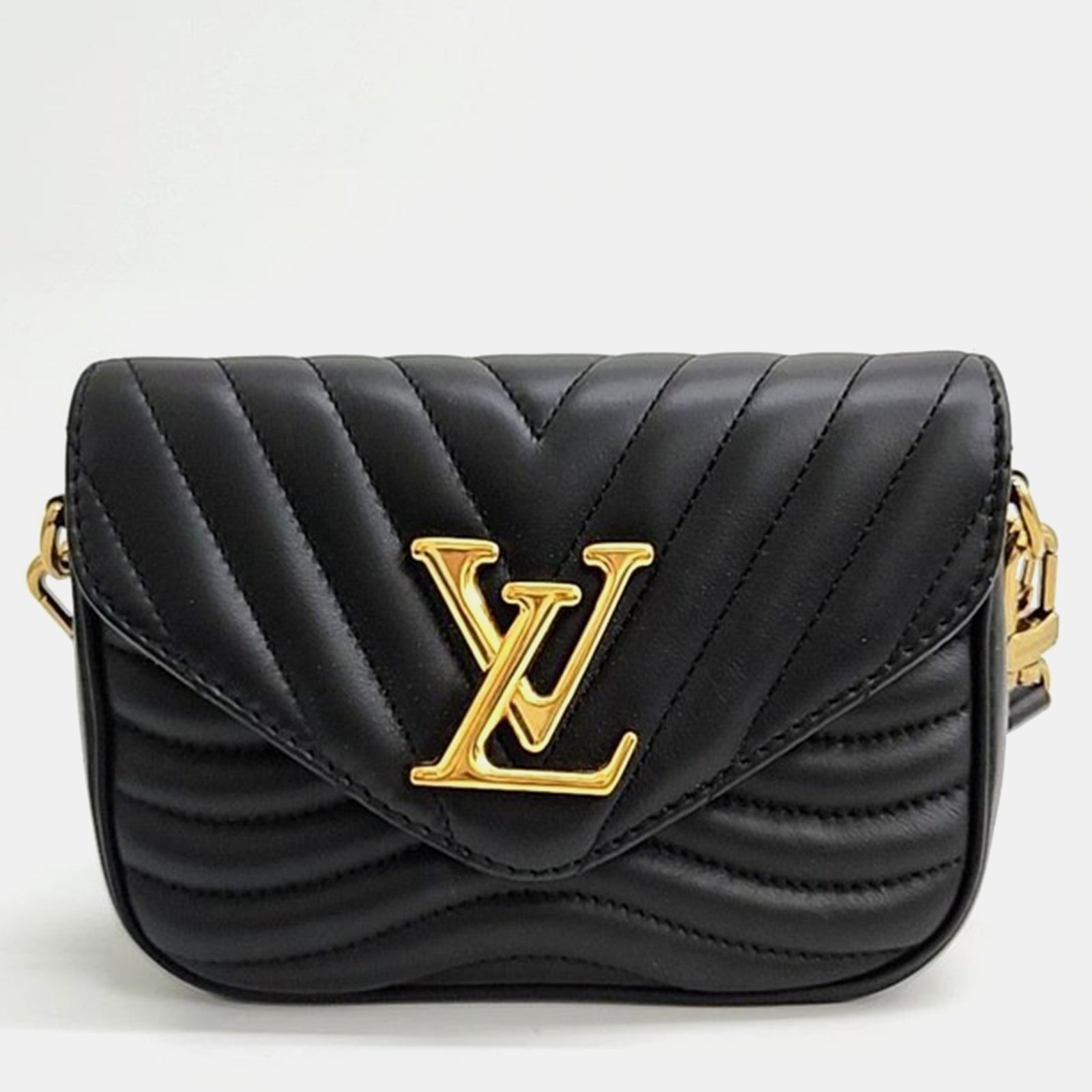 Louis Vuitton Schwarze New Wave-Umhängetasche aus Leder