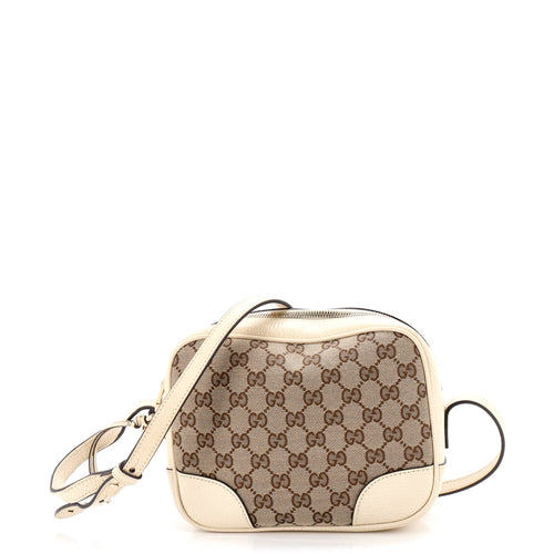 GUCCI Bree Disco Crossbody Bag GG Canvas with Leather Mini