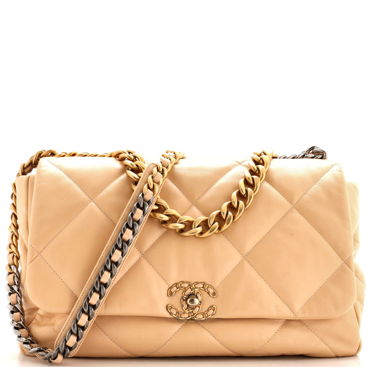 Chanel CHANEL 19 Flap Bag Quilted Leather Maxi