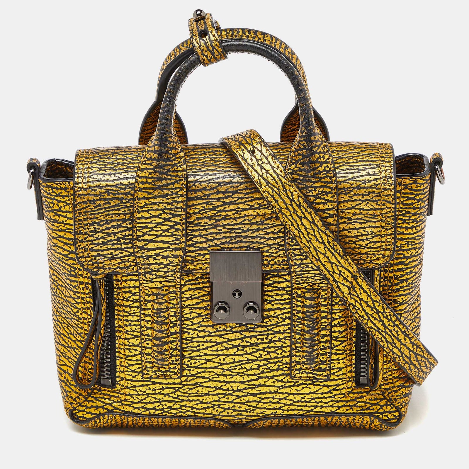 3.1 Phillip Lim Gold Leather Mini Pashli Satchel