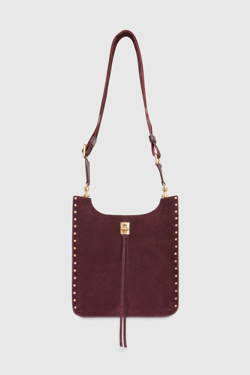 Darren Medium Feed Bag In Garnet