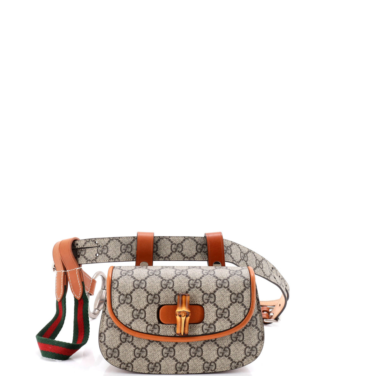 Gucci GUCCI Bamboo 1947 Belt Bag GG Coated Canvas Mini