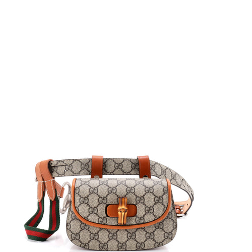 GUCCI Bamboo 1947 Belt Bag GG Coated Canvas Mini