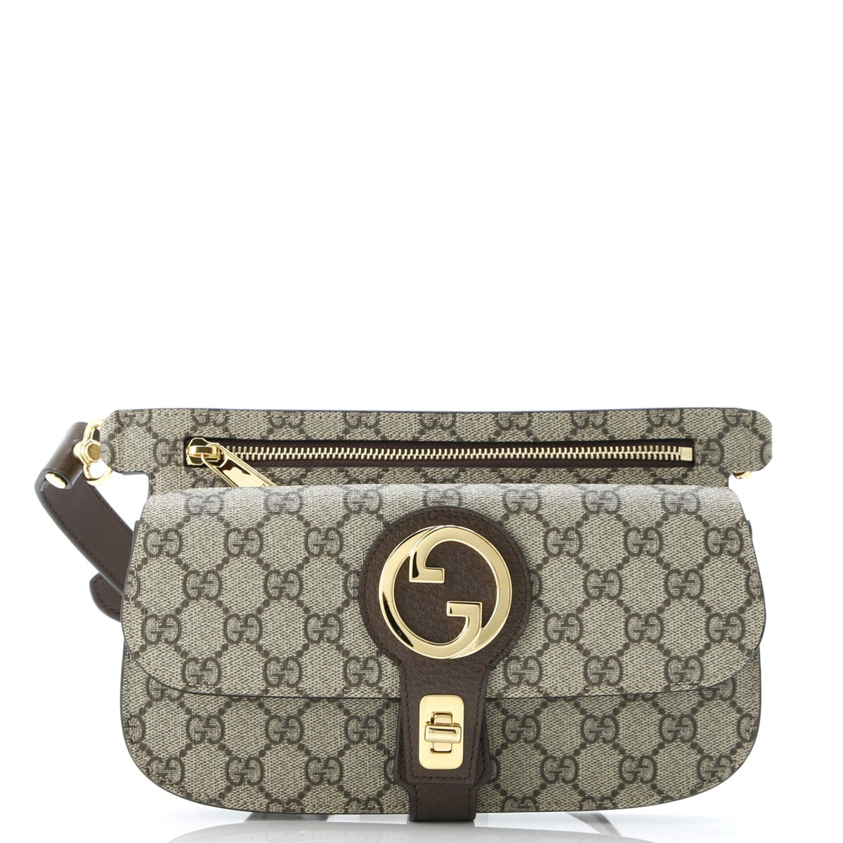 Gucci GUCCI Blondie Flap Pocket Belt Bag GG Coated Canvas
