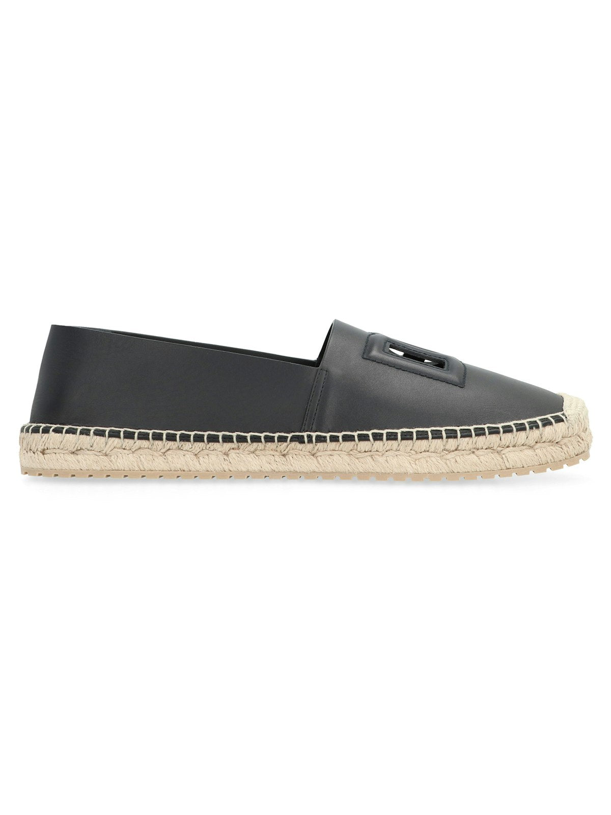 Dolce & Gabbana Men's Leather Espadrilles in Black | Size 43 | A50574AO602 Color 80999