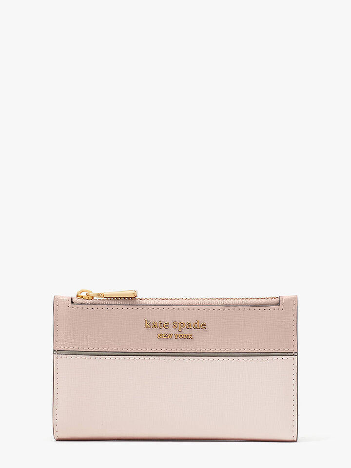 Kate Spade Au Morgan Colourblocked Small Slim Bifold Wallet