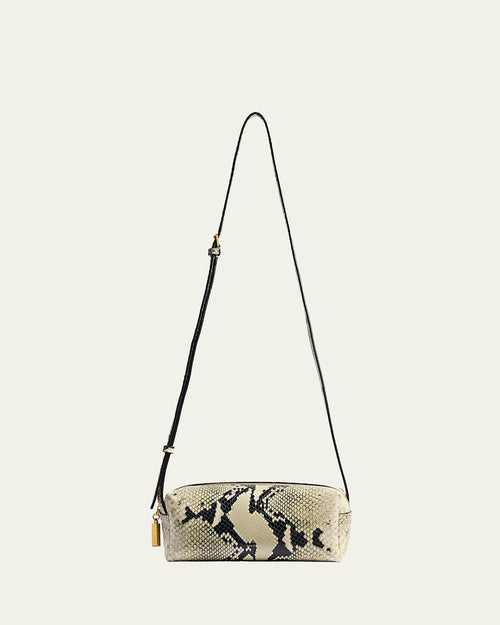 Kye Mini Python-Embossed Leather Crossbody Bag