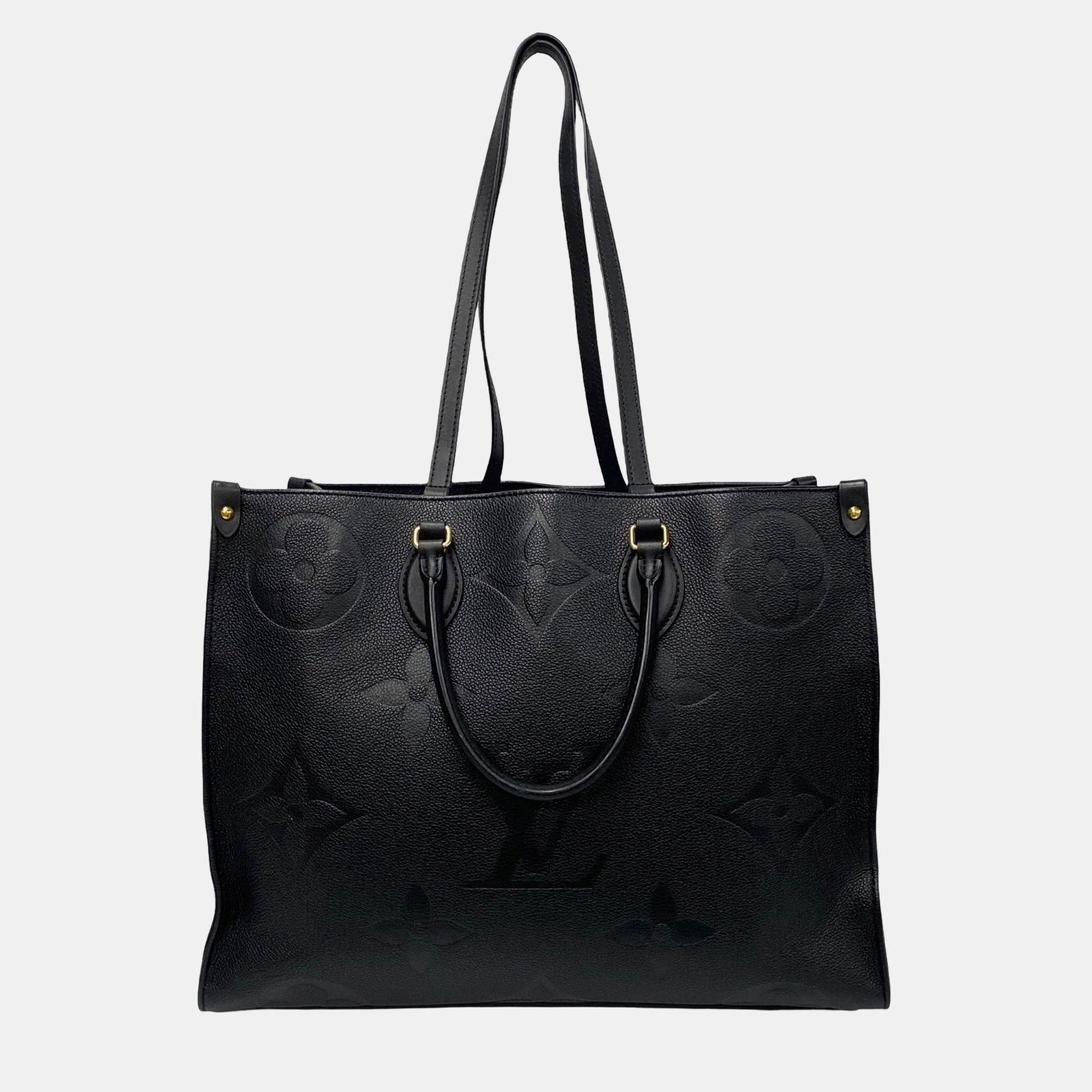 Louis Vuitton Grand sac fourre-tout en cuir noir Onthego MM