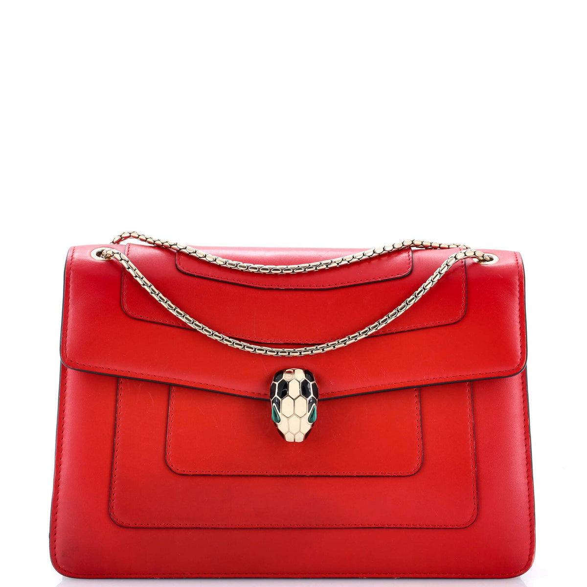 Bvlgari BVLGARI Serpenti Forever Square Shoulder Bag Leather Medium