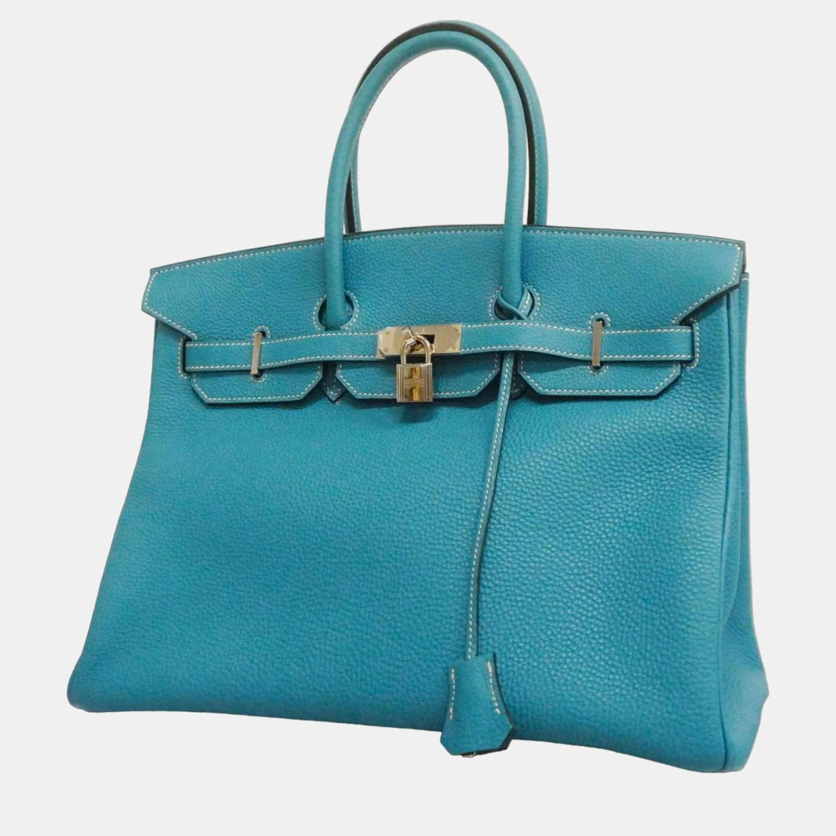 Hermès Blue Jean Togo Birkin Stamp Handbag