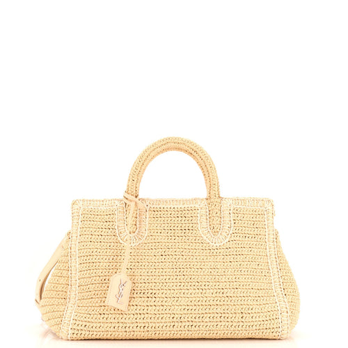 Rive Gauche Cabas Woven Raffia Small