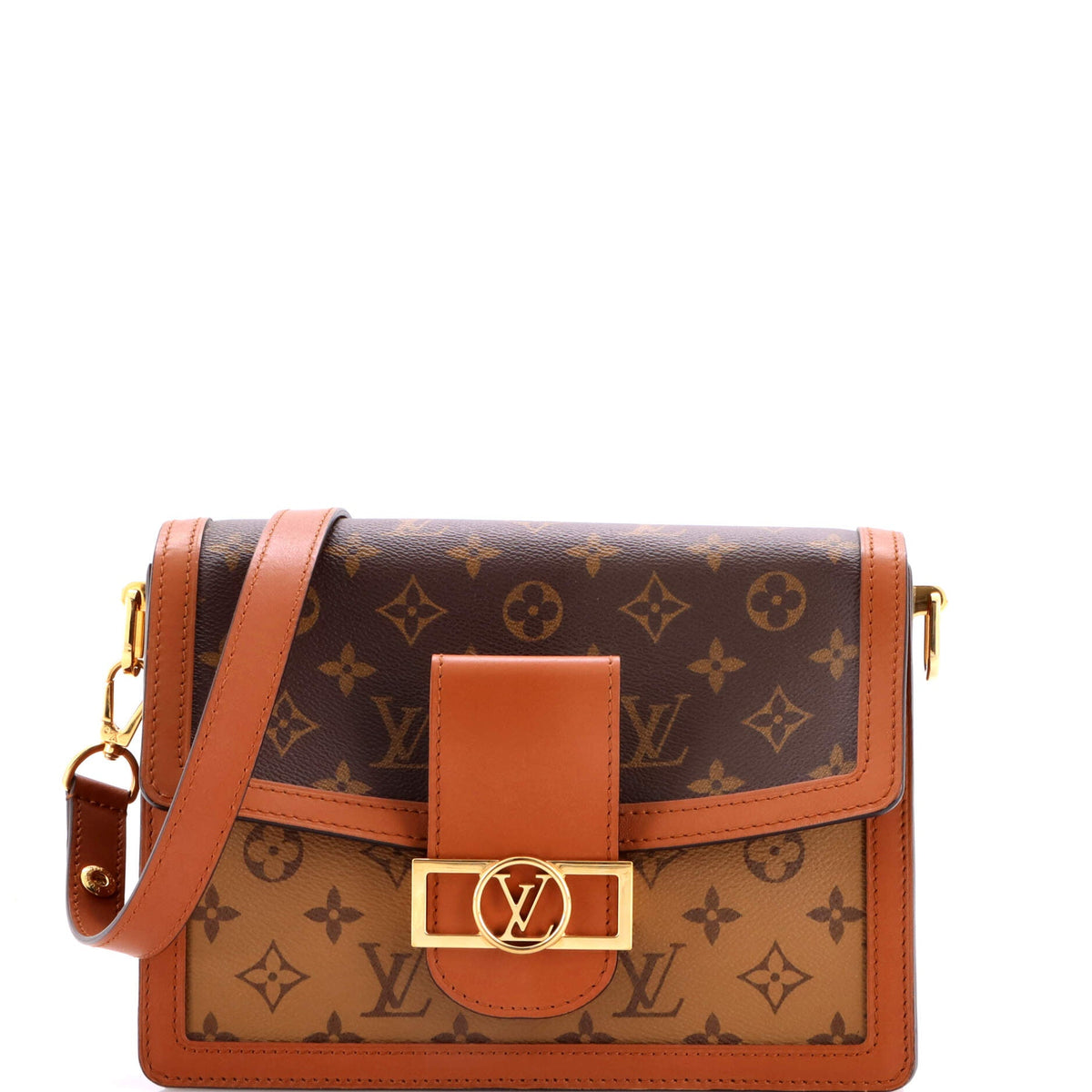 Louis Vuitton Dauphine Shoulder Bag Reverse Monogram Canvas MM