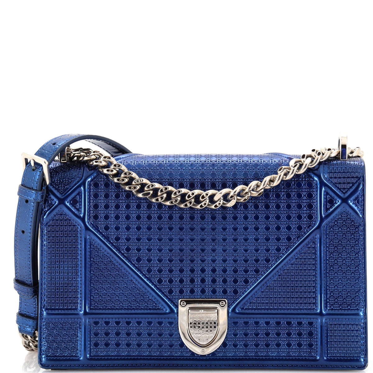 Christian Dior Diorama Flap Bag Cannage Embossed Calfskin Medium