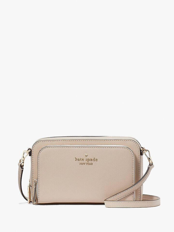 Kate Spade Au Staci Saffiano Leather Small Dual Zip Around Crossbody