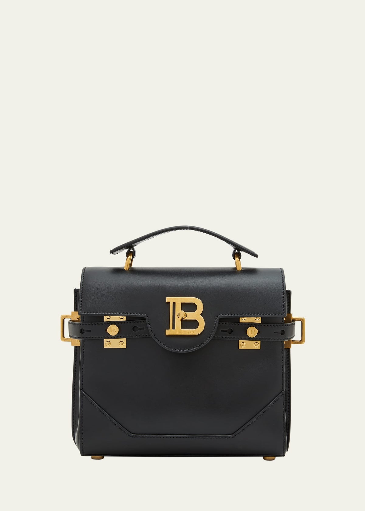 Balmain BBuzz 23 Top-Handle Bag in Leather