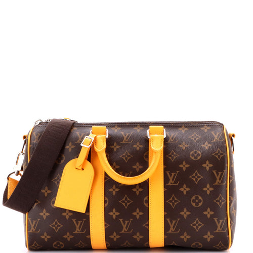 Keepall Bandouliere Bag Macassar Monogram Canvas 35