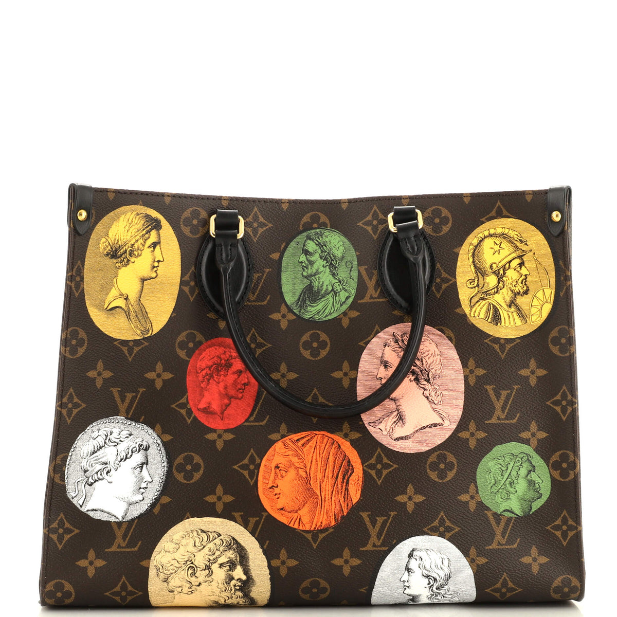 Louis Vuitton OnTheGo Tote Limited Edition Fornasetti Cameo Monogram Canvas MM