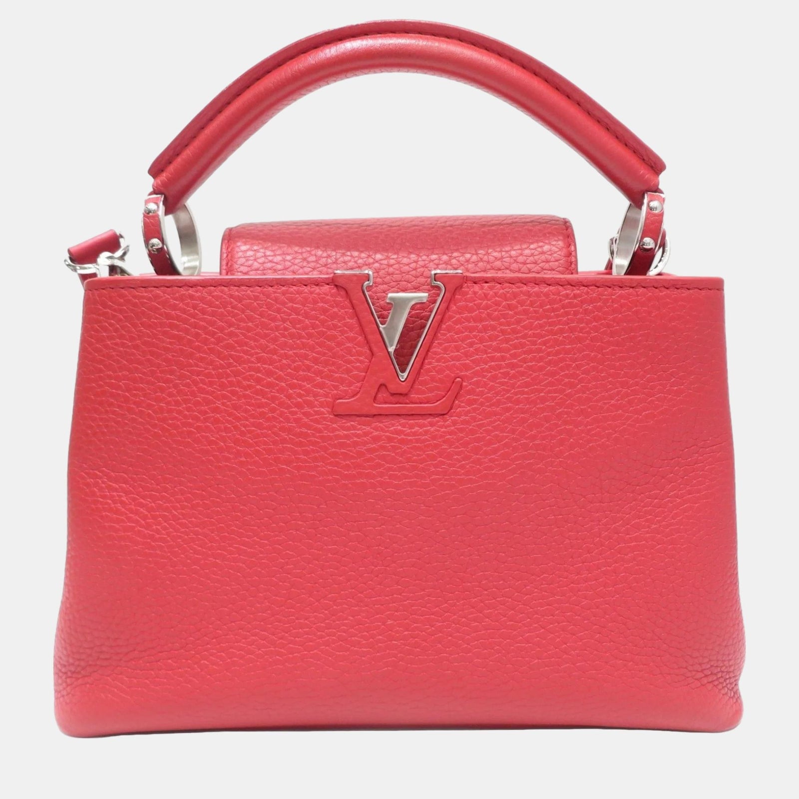 Louis Vuitton Rote XS Capucines Henkeltaschen aus Leder