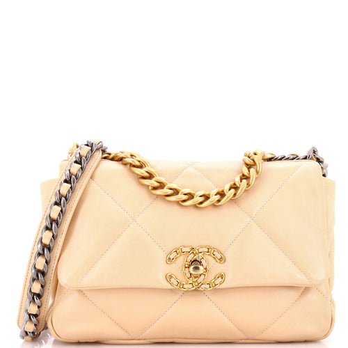 CHANEL 19 Flap Bag Quilted Leather Medium