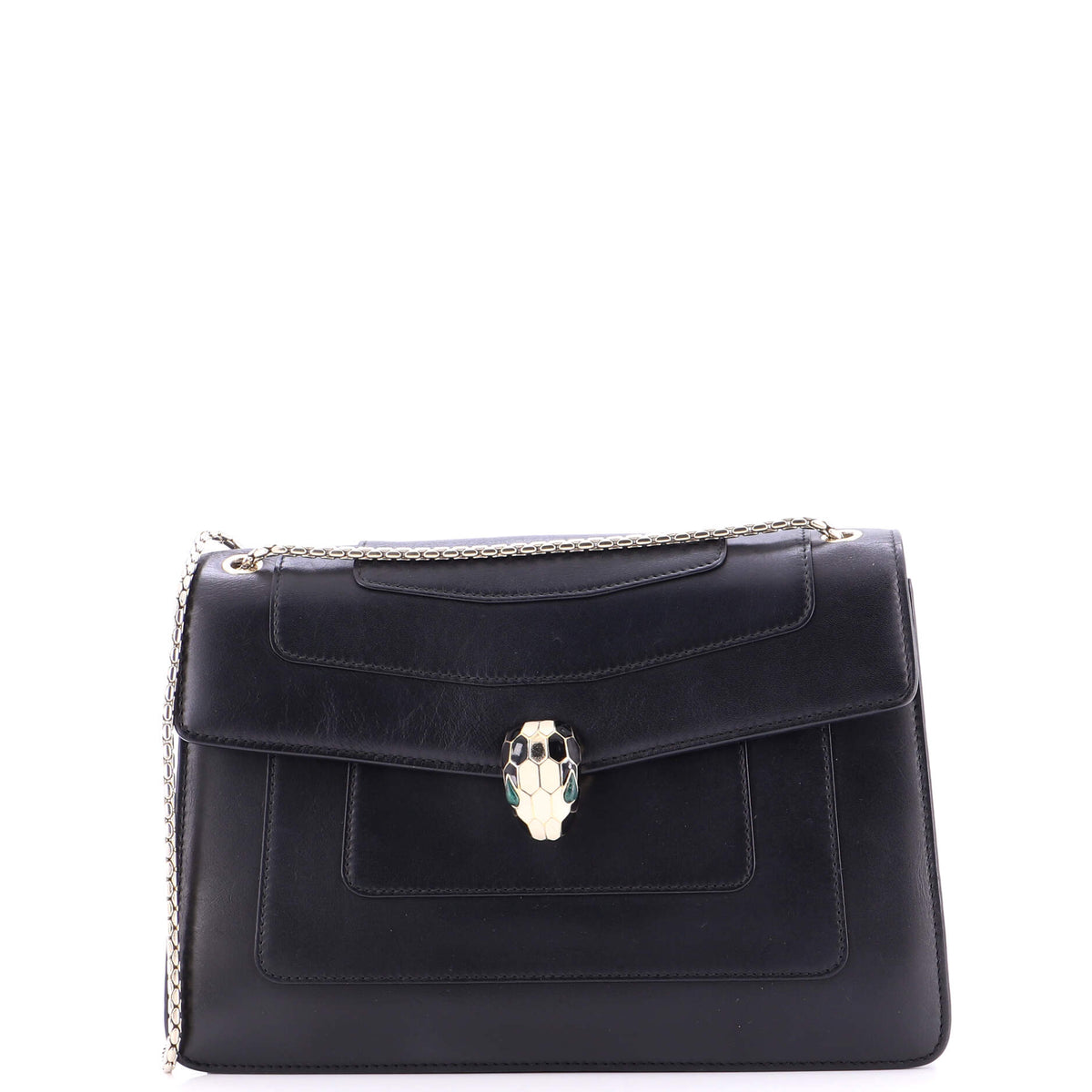 Bvlgari BVLGARI Serpenti Forever Square Shoulder Bag Leather Medium