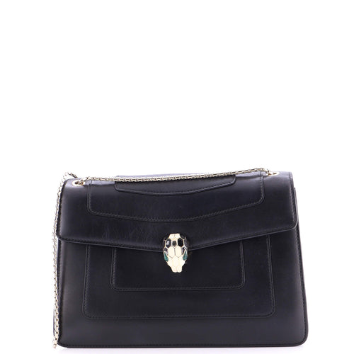 BVLGARI Serpenti Forever Square Shoulder Bag Leather Medium
