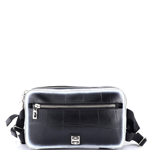GIVENCHY Bum Bag Crocodile Embossed Leather