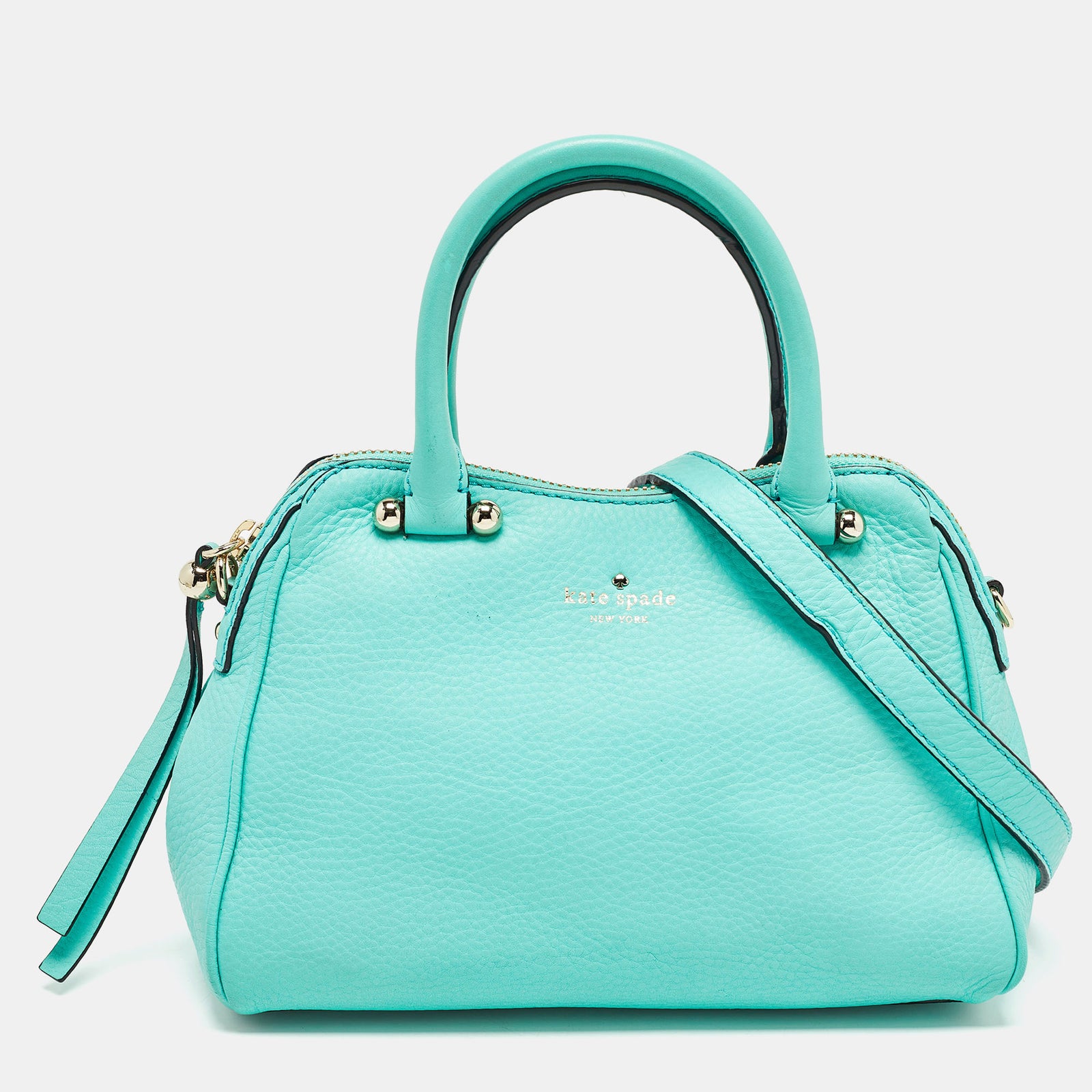 Kate Spade Tiffany Blue Leather Mini Charles Street Audrey Satchel